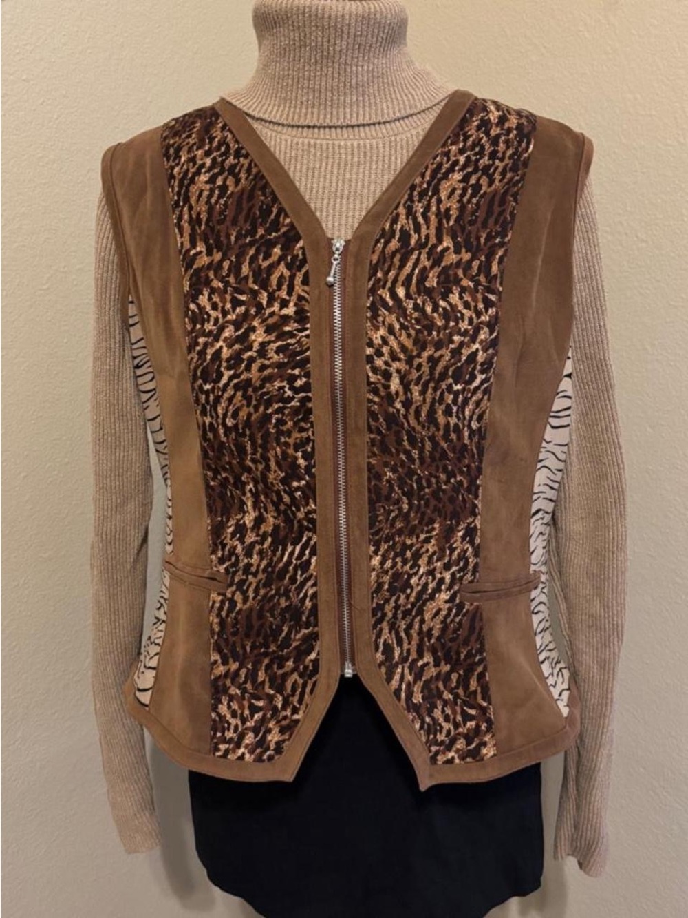 Vintage Jordan Blue Label leopard print on the front & zebra print on the sides.